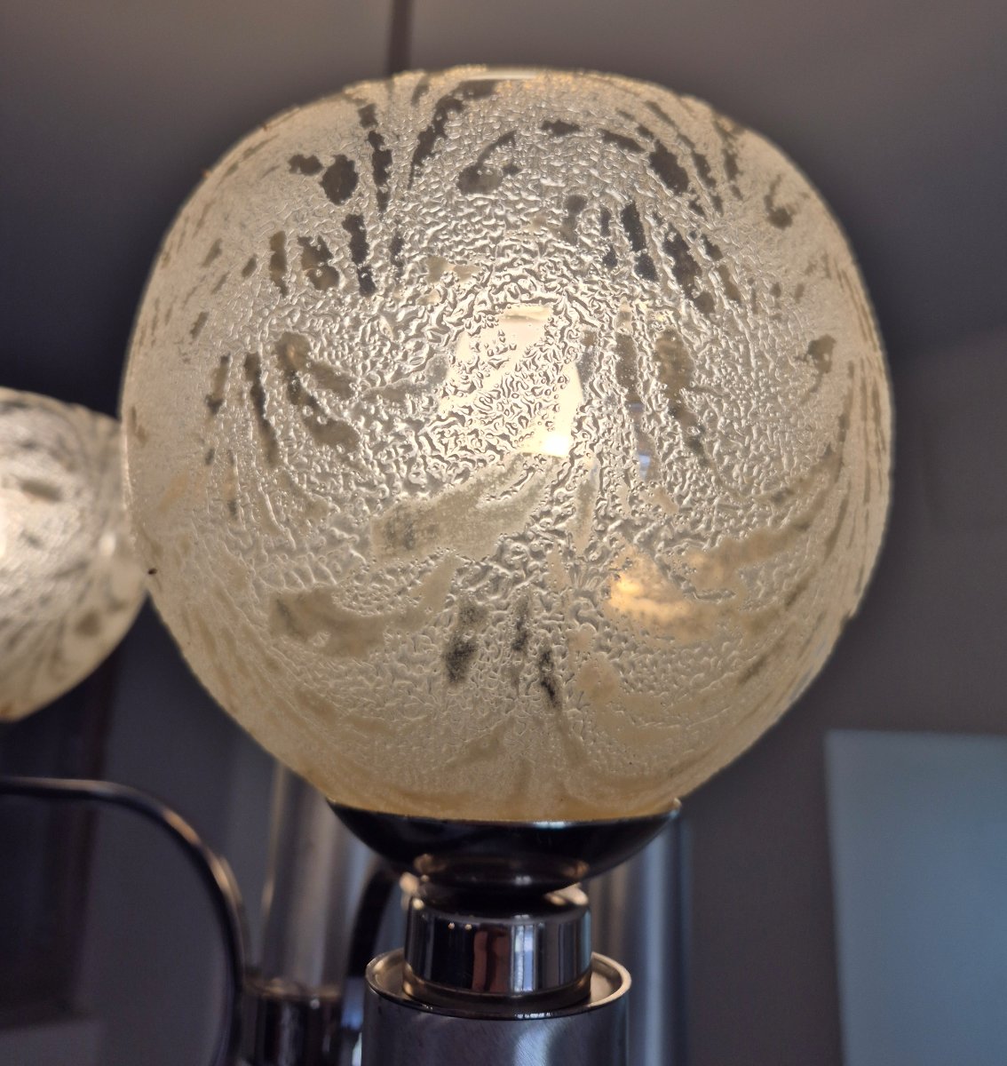 Lustre italien 3 branches 70's DLG Gaetano Scolari-photo-5