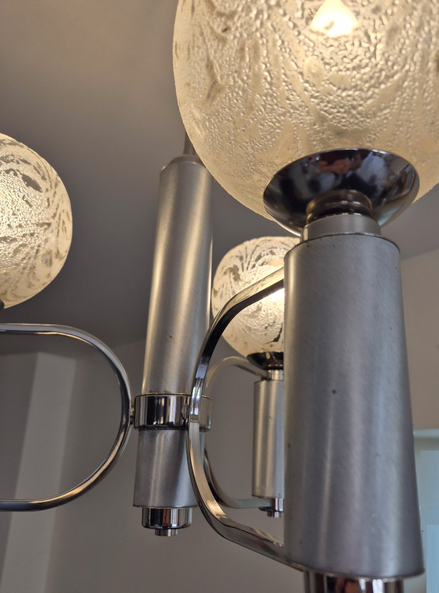 Lustre italien 3 branches 70's DLG Gaetano Scolari-photo-6