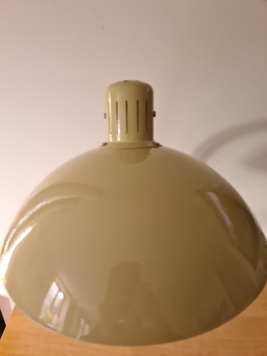 Grande Lampe à Poser En Tôle Laquée Années 50's-photo-3