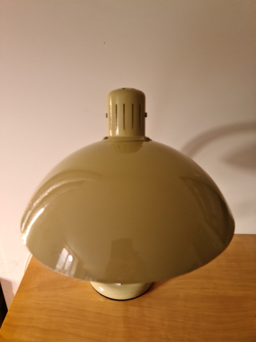 Grande Lampe à Poser En Tôle Laquée Années 50's-photo-1