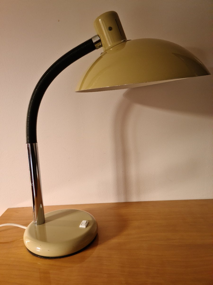 Large 50's Lacquered Sheet Table Lamp-photo-2