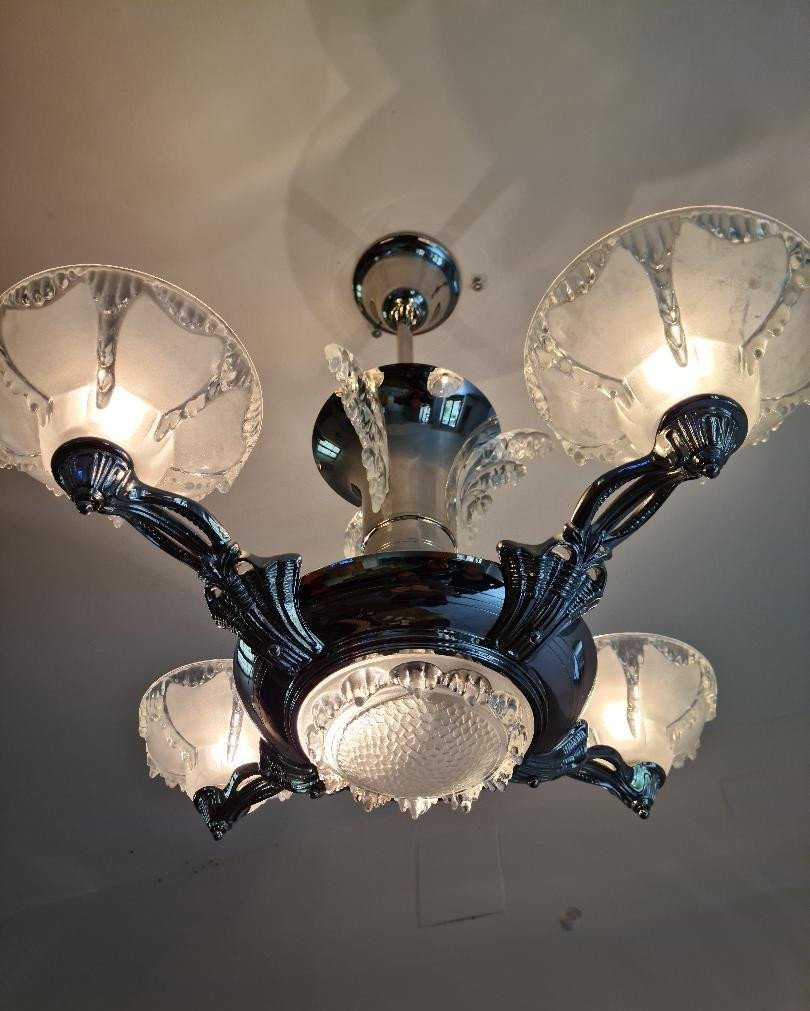 Ezan Art Deco Chandelier With 4 Arms Of Light-photo-3