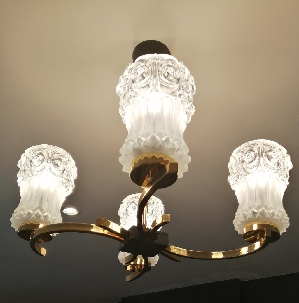 4 Branch Chandelier Maison Arlus-photo-2