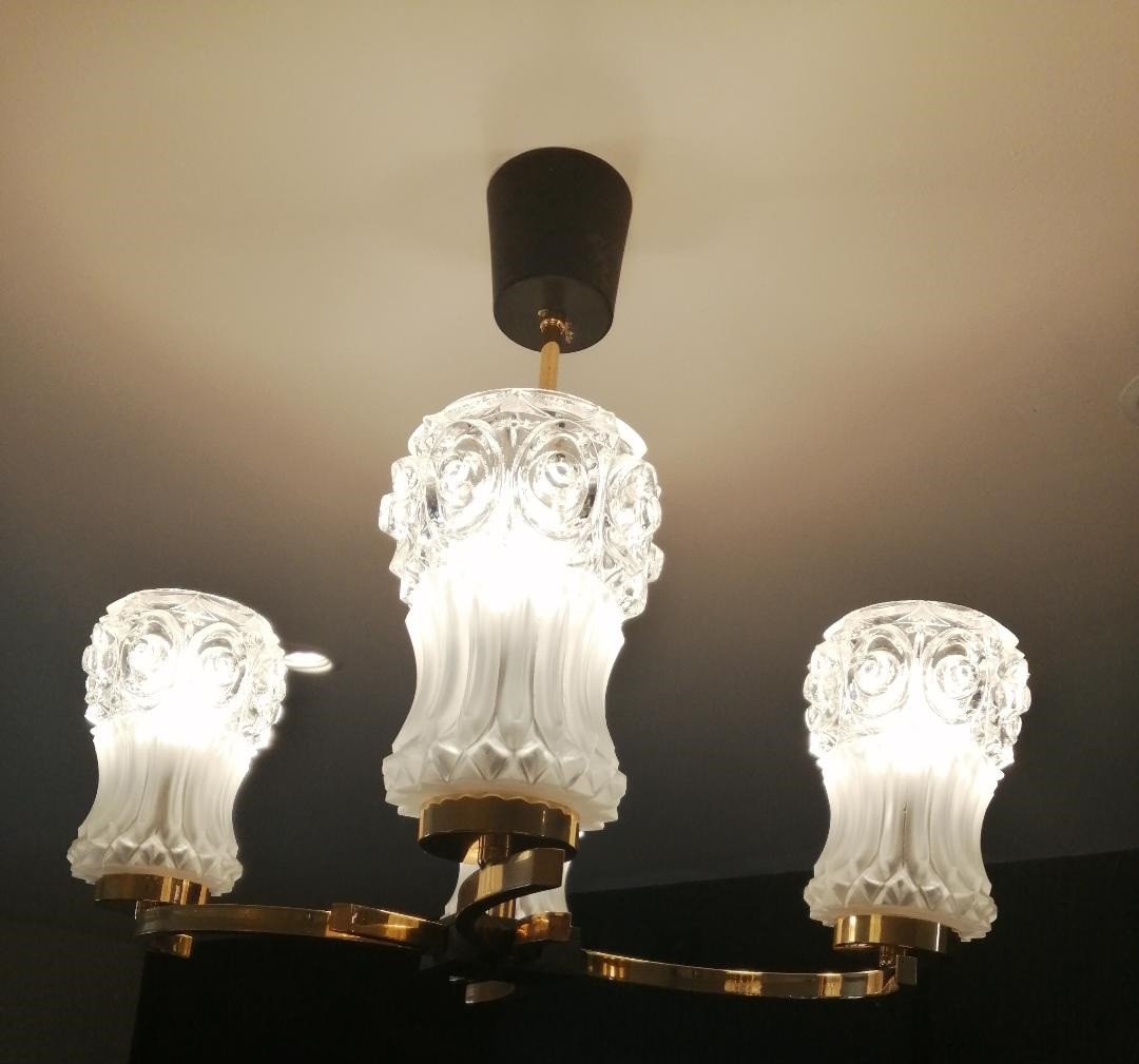 4 Branch Chandelier Maison Arlus-photo-3