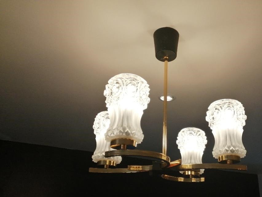 4 Branch Chandelier Maison Arlus-photo-3