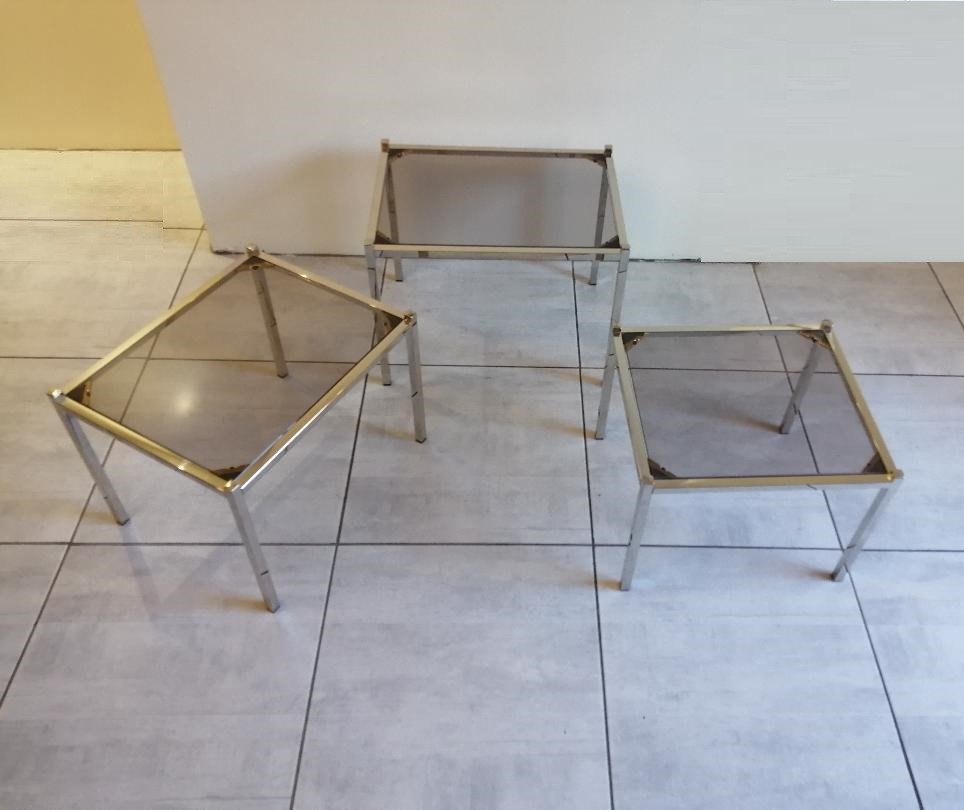 Suite Of 3 Nesting Tables 70s-photo-3