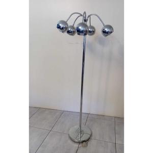 Floor Lamp 5 Arms Of Lights 80s