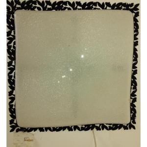 ARTELUCE applique murale carrée en verre de Murano et métal années 70/80