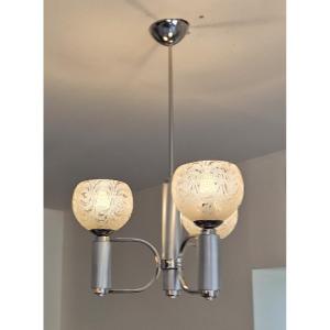 Italian 3-arm 1970s Chandelier By Dlg Gaetano Scolari