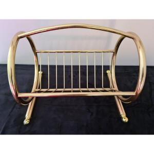 Magazine Rack Year 80 In Golden Metal