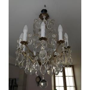 Chandelier With Pampilles With 10 Arms Of Light