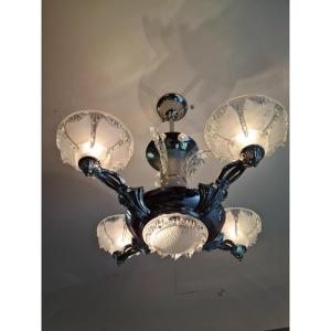 Ezan Art Deco Chandelier With 4 Arms Of Light