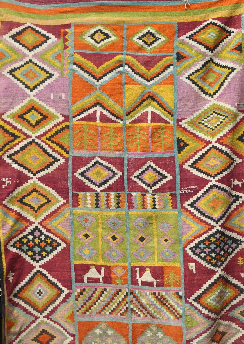 Imposant Kilim Anatolie Signé-photo-1