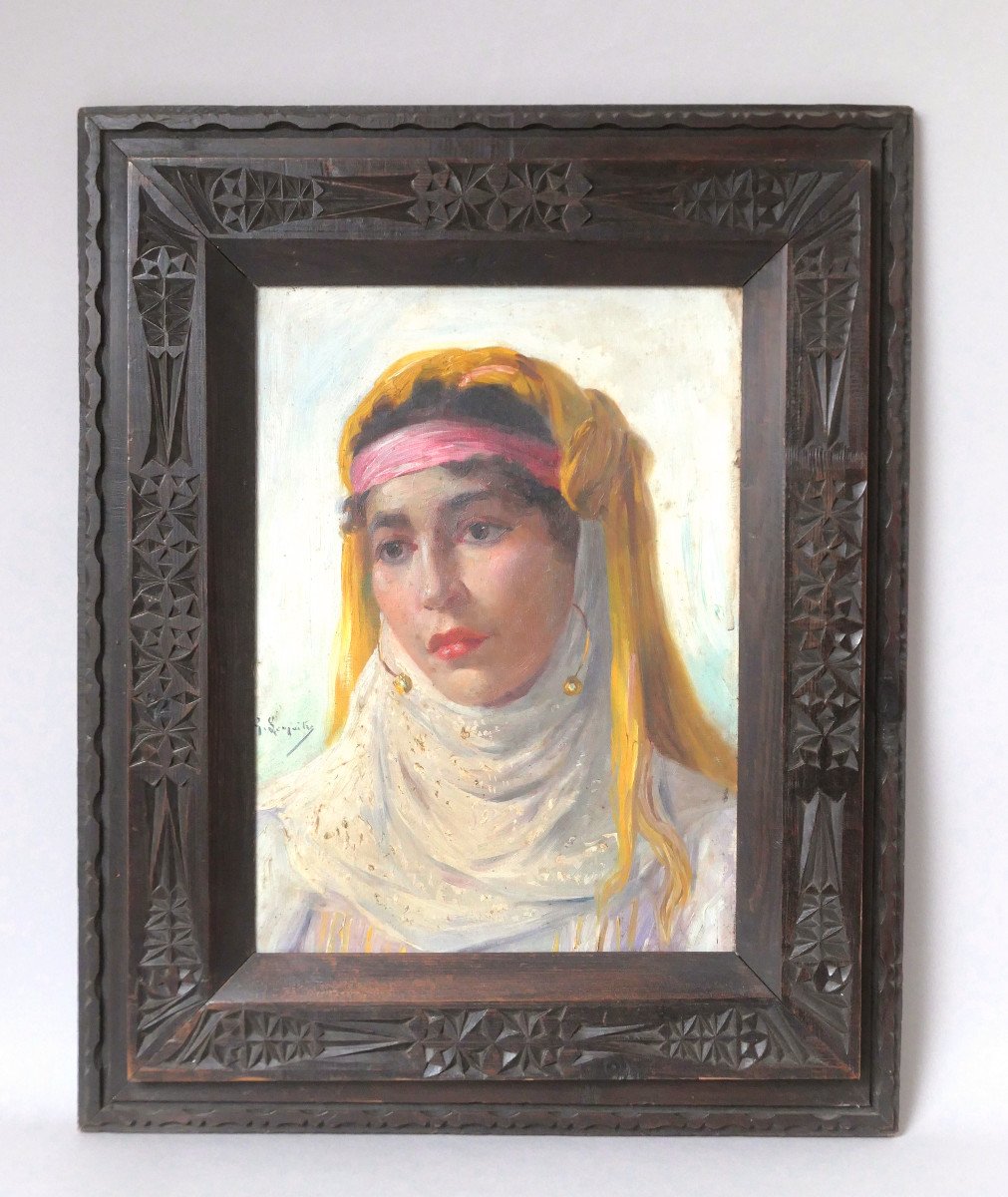 Gustave Lemaitre - Portrait Of A Young Berber