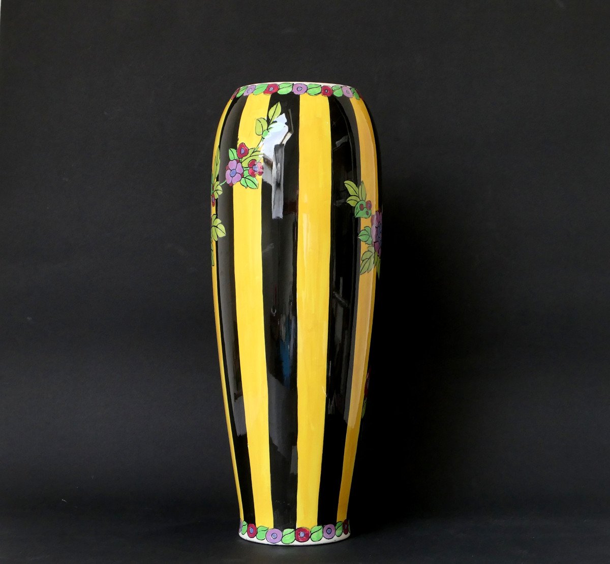 C. Catteau - Vase Aux Dahlias - 44 cm-photo-3