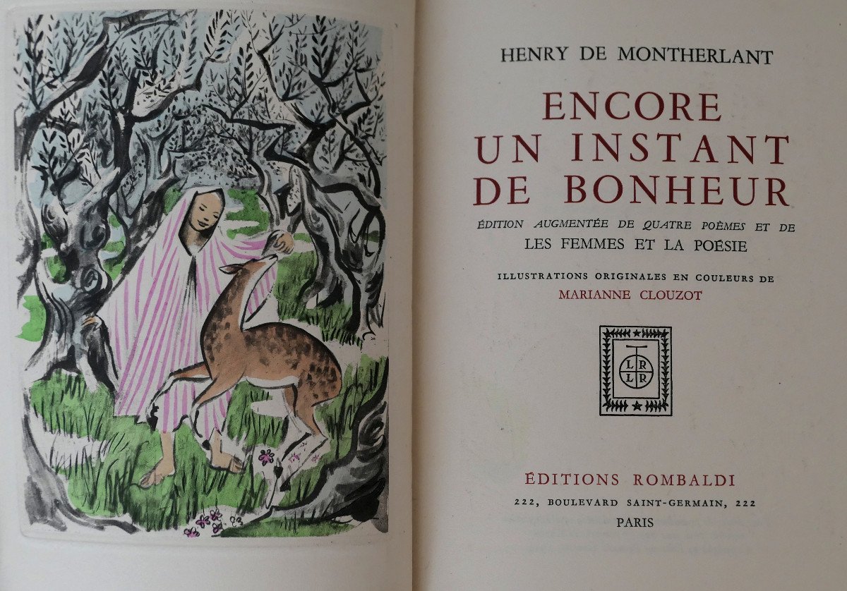 Henry De Montherlant « encore Un Instant De Bonheur »
