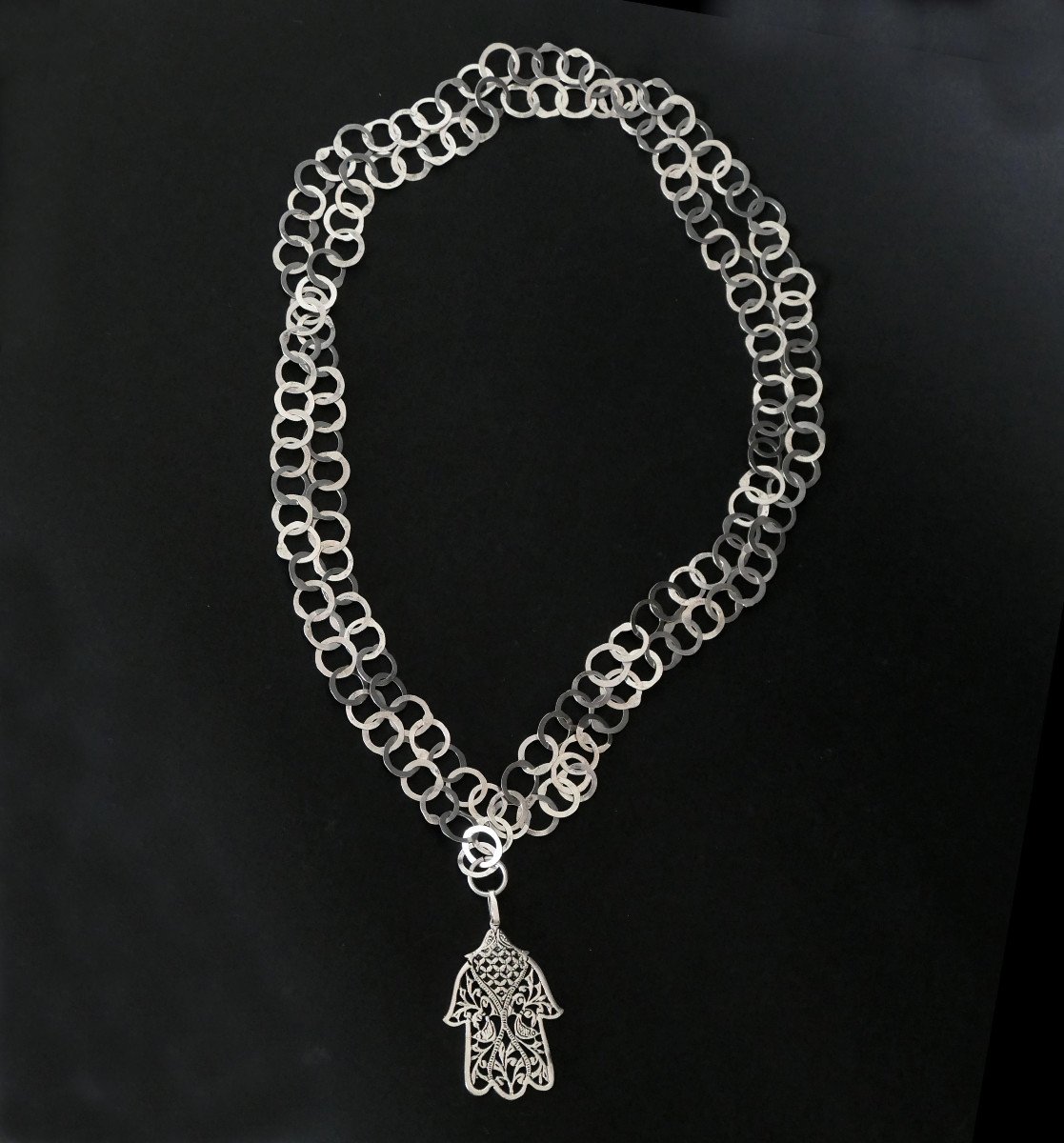 Pendentif Main De Fatima En Argent 925 – Talisman Protection, Bijou Symbolique Avec Cordon