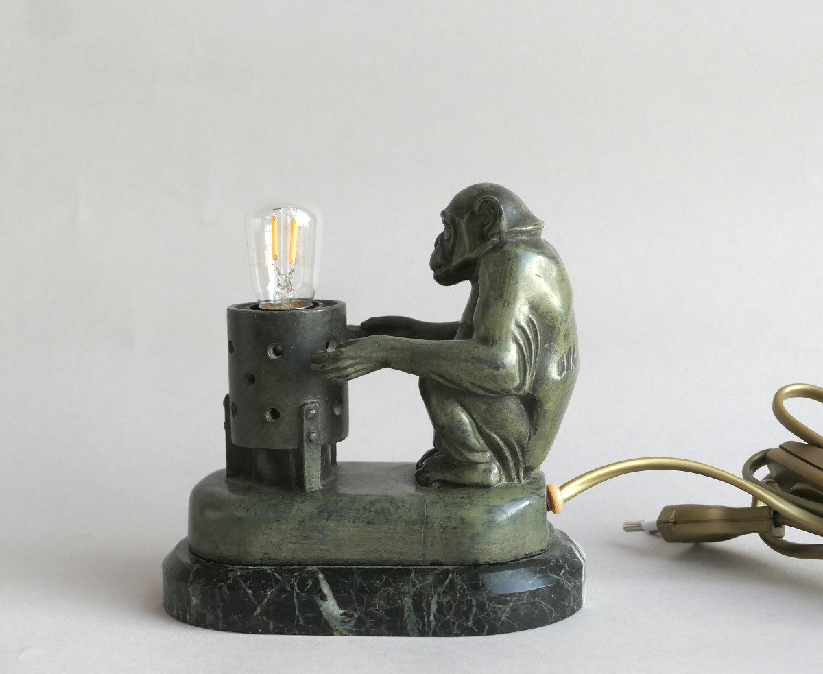 Max Le Verrier - Lampe (veilleuse) Art Deco-photo-4