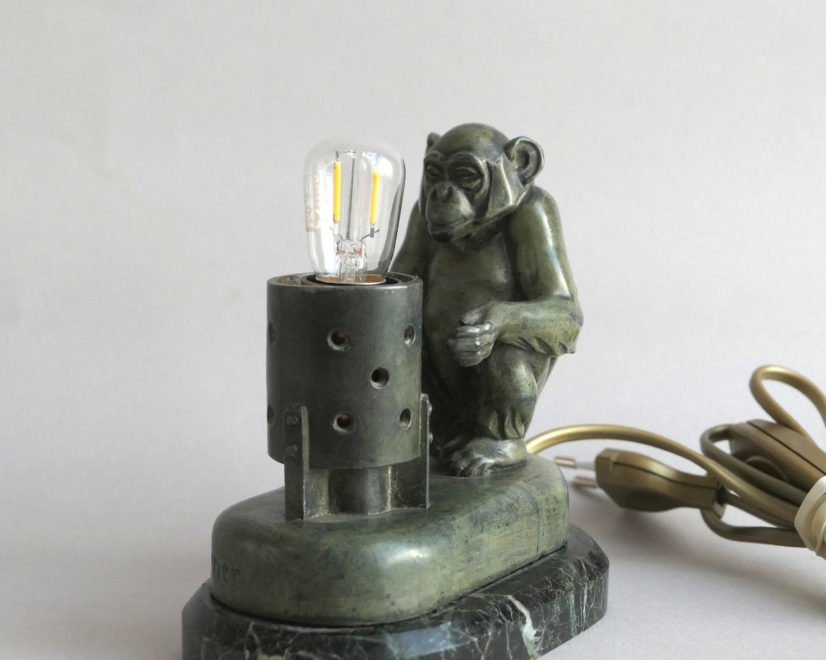Max Le Verrier - Lampe (veilleuse) Art Deco-photo-1