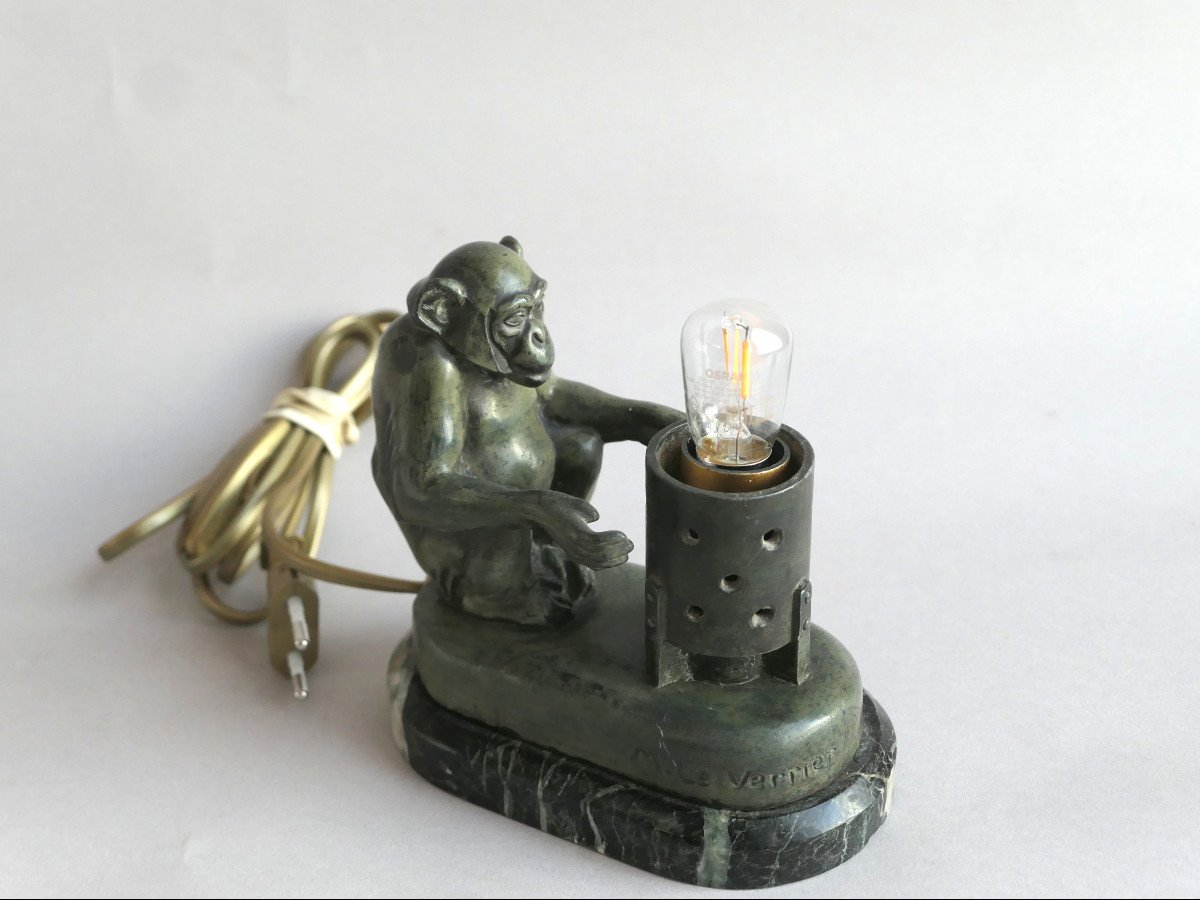 Max Le Verrier - Lampe (veilleuse) Art Deco-photo-3