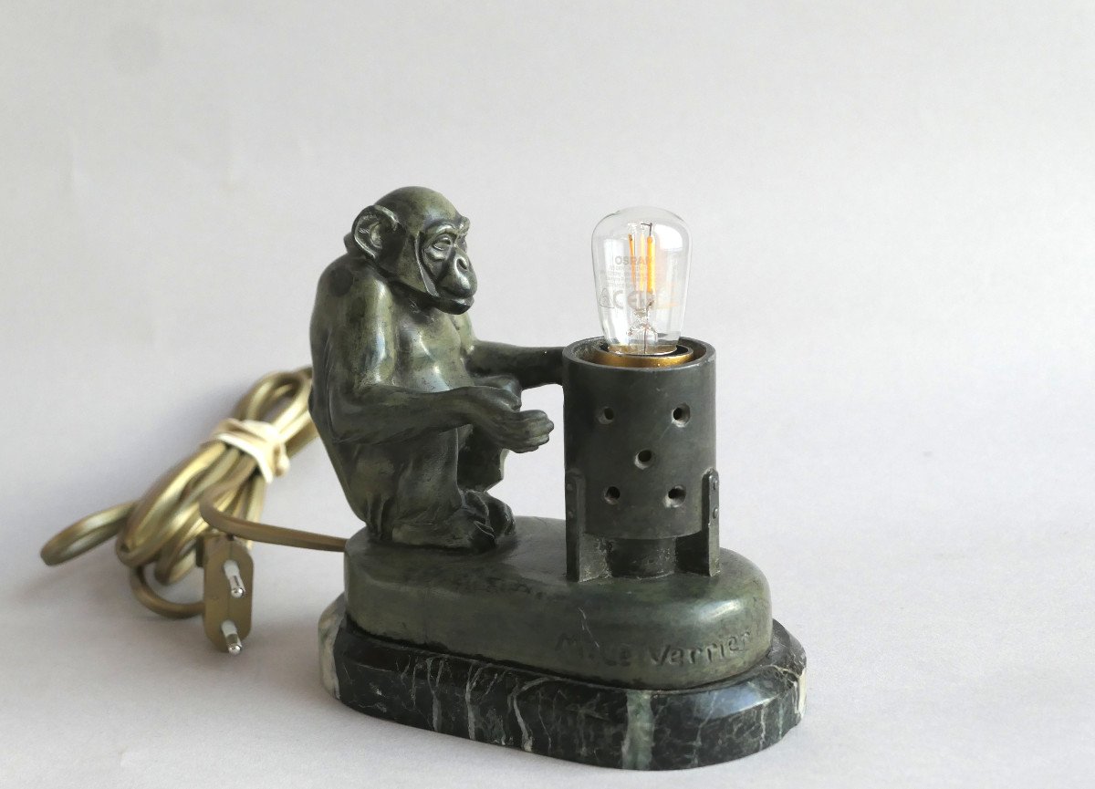 Max Le Verrier - Lampe (veilleuse) Art Deco