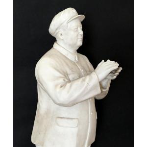 Mao - Grande Sculpture En Biscuit