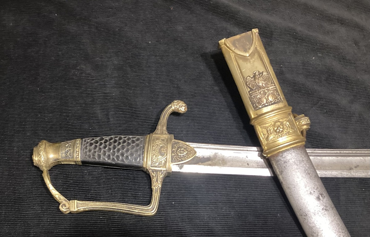 Sabre de général de division, modèle du 1er  vendémiaire  An XII. Premier Empire.-photo-2