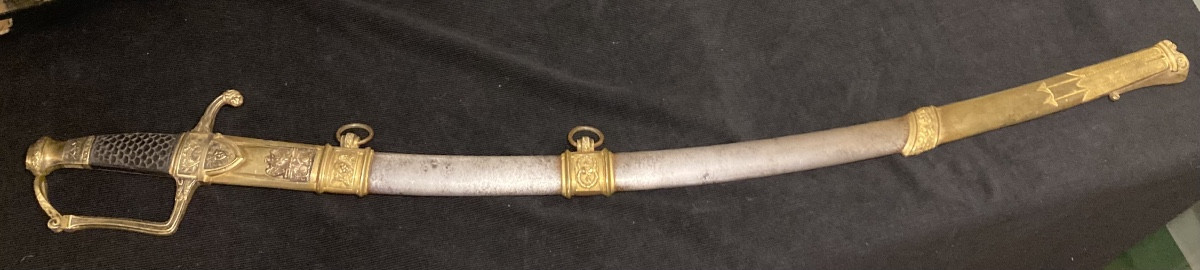 Sabre de général de division, modèle du 1er  vendémiaire  An XII. Premier Empire.