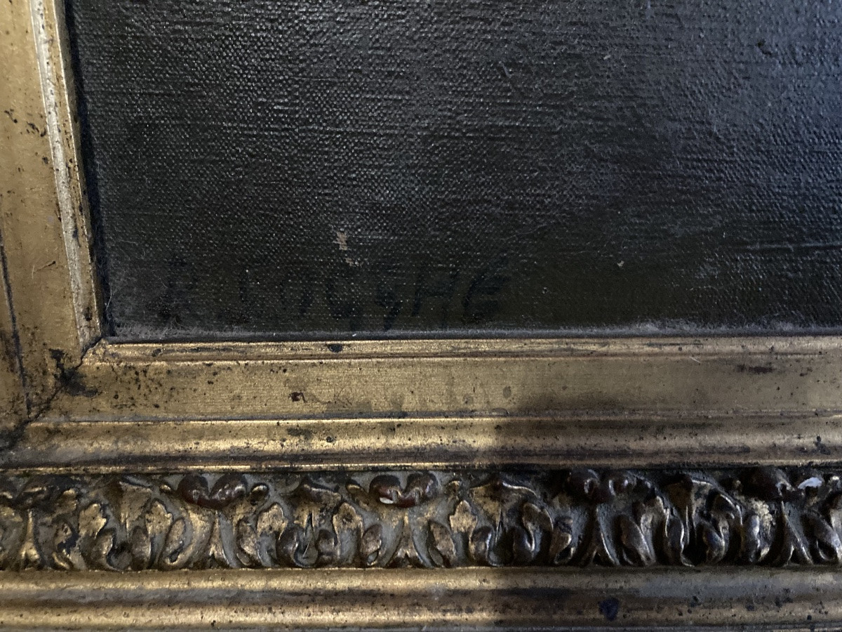 Large Painting By Rémy Cogghe, Prix De Rome Winner. Roubaix Museum "the Swimming Pool".-photo-3