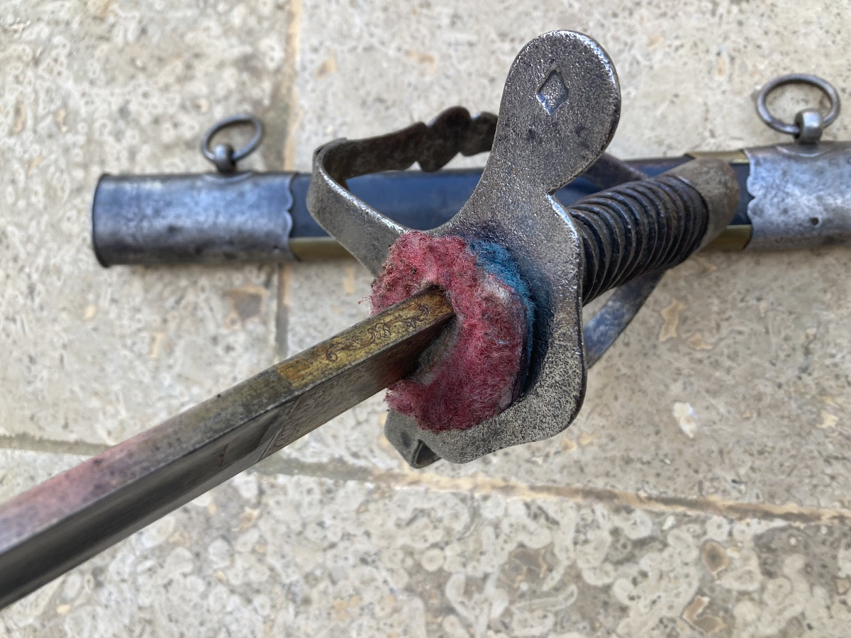 SABRE DE TROUPE DE TRADITION DU 2éme Régiment de Chasseurs à Cheval ( 1802-1815).-photo-4