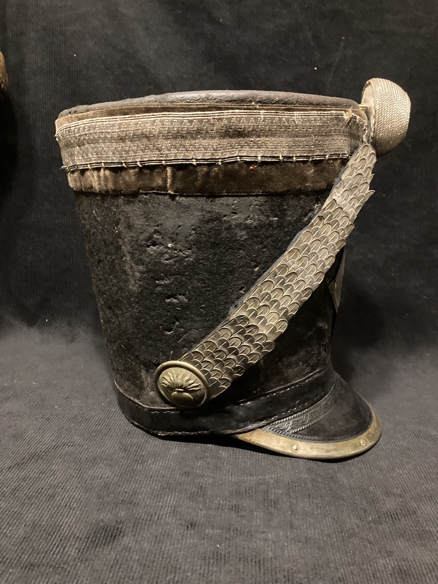 Shako d’officier du 13éme HUSSARD ou Gendarmerie. -photo-2