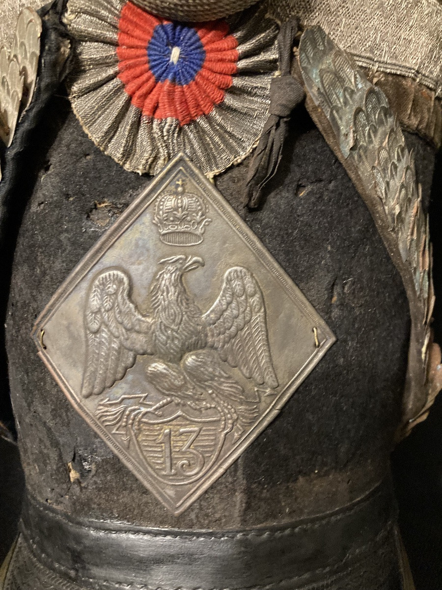 Shako d’officier du 13éme HUSSARD ou Gendarmerie. -photo-4