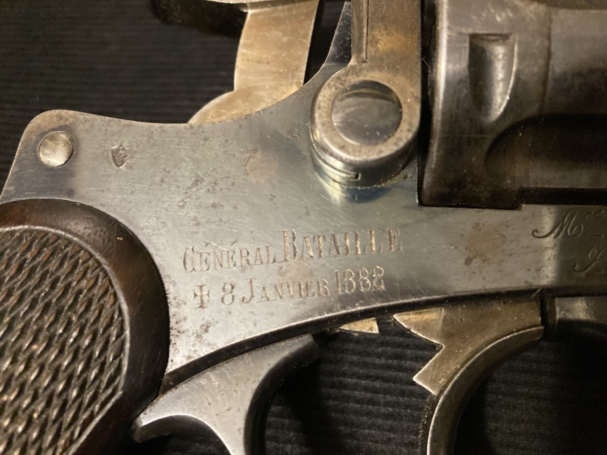 Model 1874 Revolver. Of General Bataille. Third Republic.-photo-2