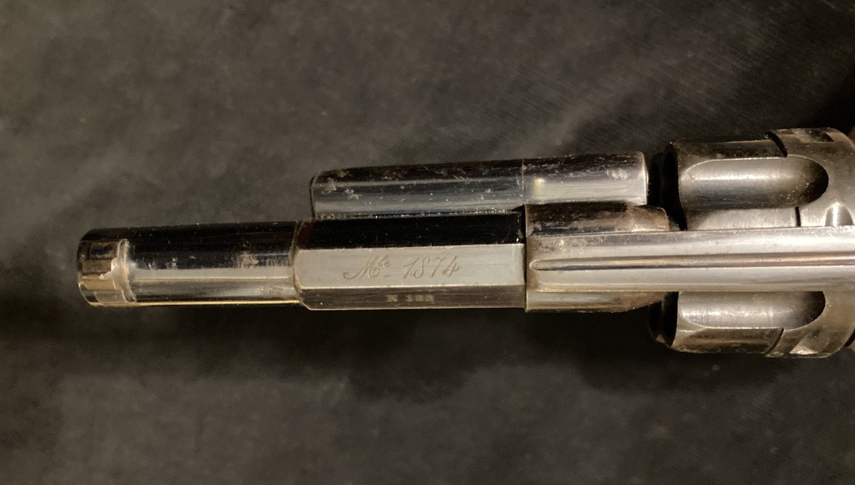 Model 1874 Revolver. Of General Bataille. Third Republic.-photo-1