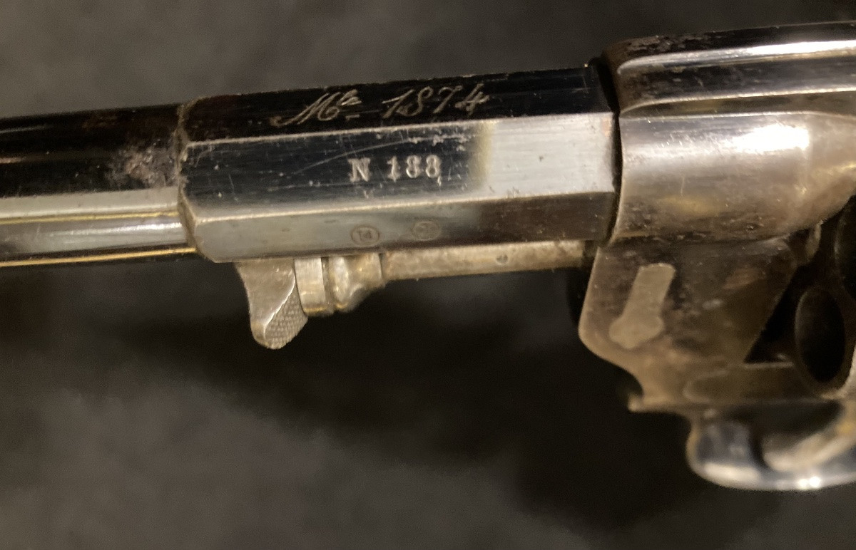 Model 1874 Revolver. Of General Bataille. Third Republic.-photo-2