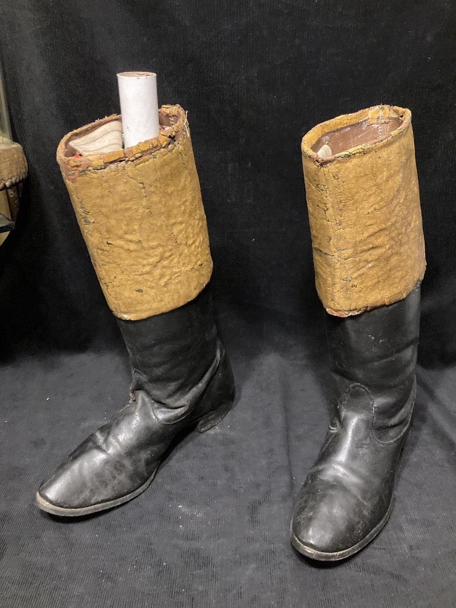 Pair Of Infantry Officer's Boots. France. Consulate / First Empire.-photo-2