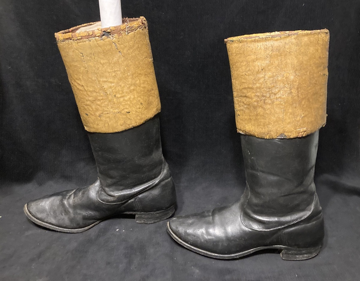 Pair Of Infantry Officer's Boots. France. Consulate / First Empire.-photo-3