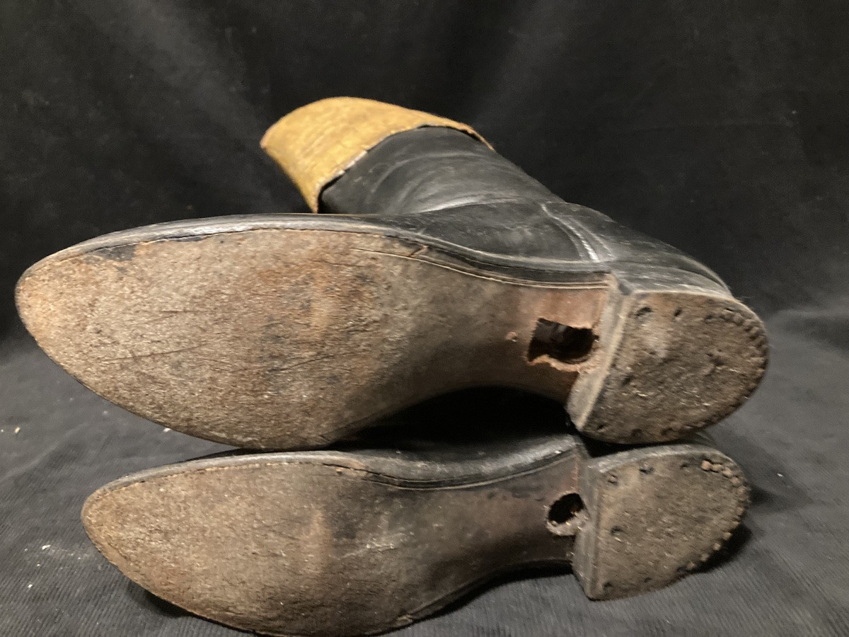 Pair Of Infantry Officer's Boots. France. Consulate / First Empire.-photo-3