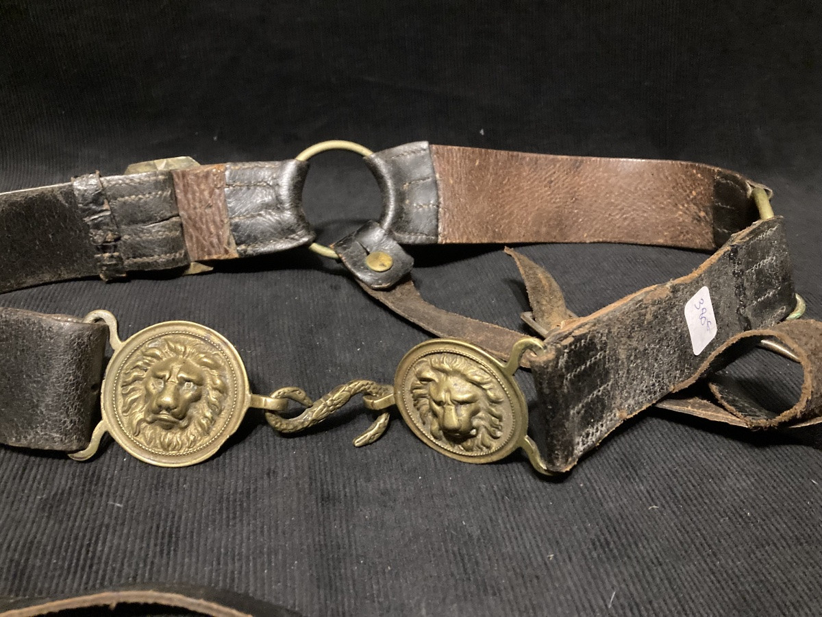 Ceinturon d’officier de cavalerie légère . Premier Empire.-photo-2