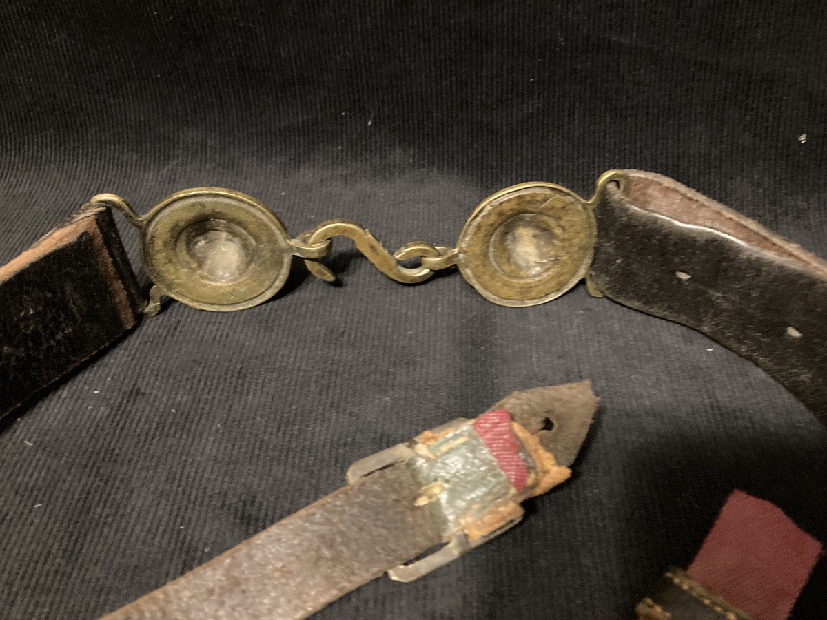 Ceinturon d’officier de cavalerie légère . Premier Empire.-photo-1