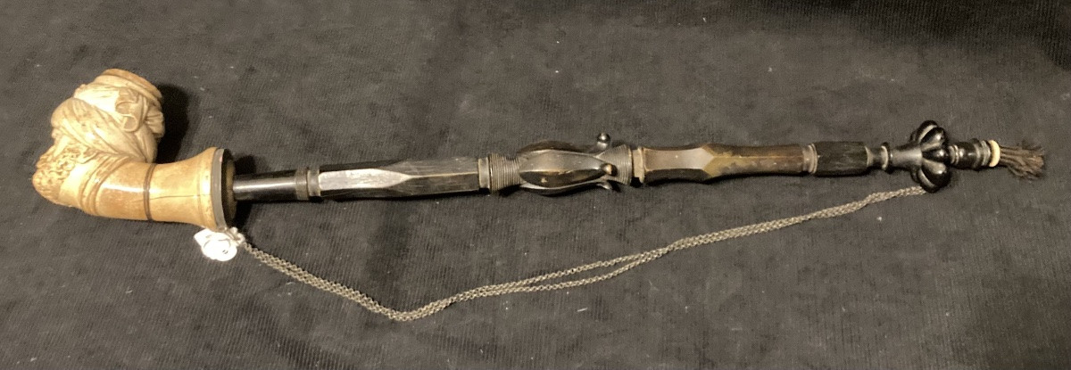 Pipe avec fourneau en écume de mer , représentant la tête d’un  mamelouk. Consulat / 1er Empire-photo-2