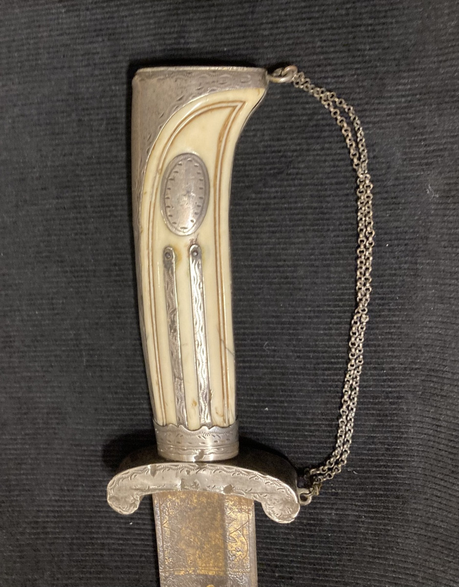 Hunting Dagger With Silver Fittings, Circa 1760. France.