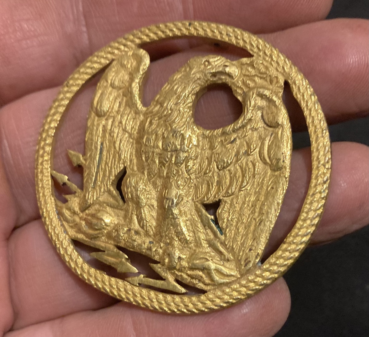 Mercury-gilt Bronze Eagle Medallion. First Empire.-photo-2
