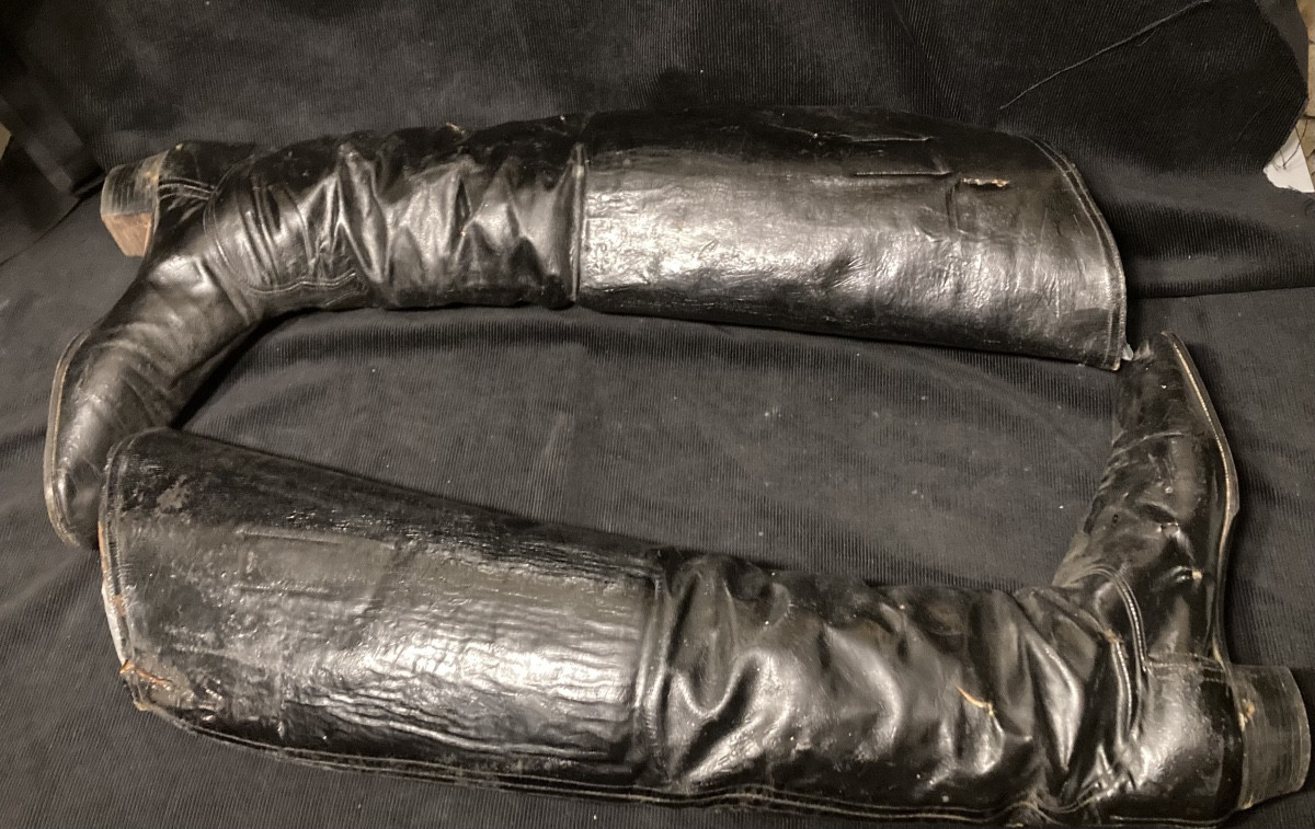 Paire de bottes d’officier à l'écuyère Premier Empire.-photo-3