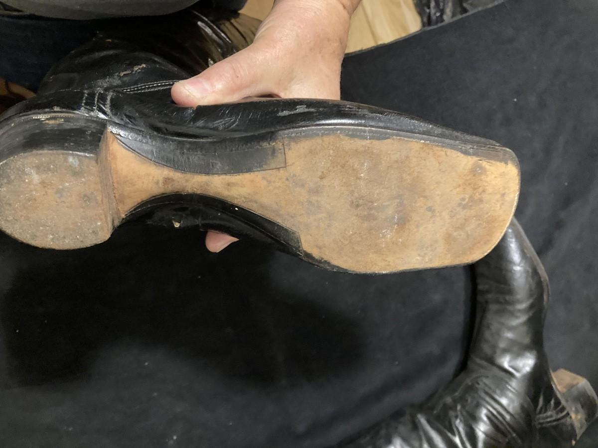 Paire de bottes d’officier à l'écuyère Premier Empire.-photo-4