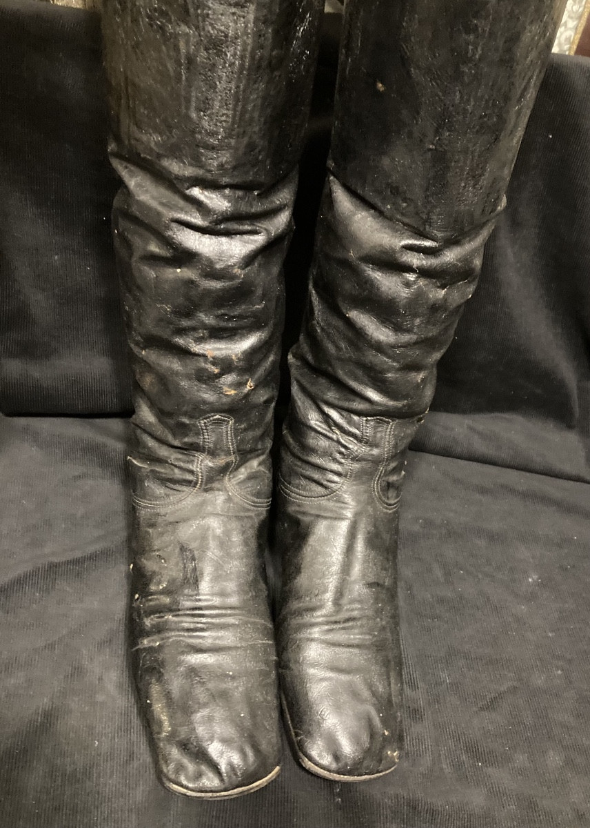 Paire de bottes d’officier à l'écuyère Premier Empire.-photo-1