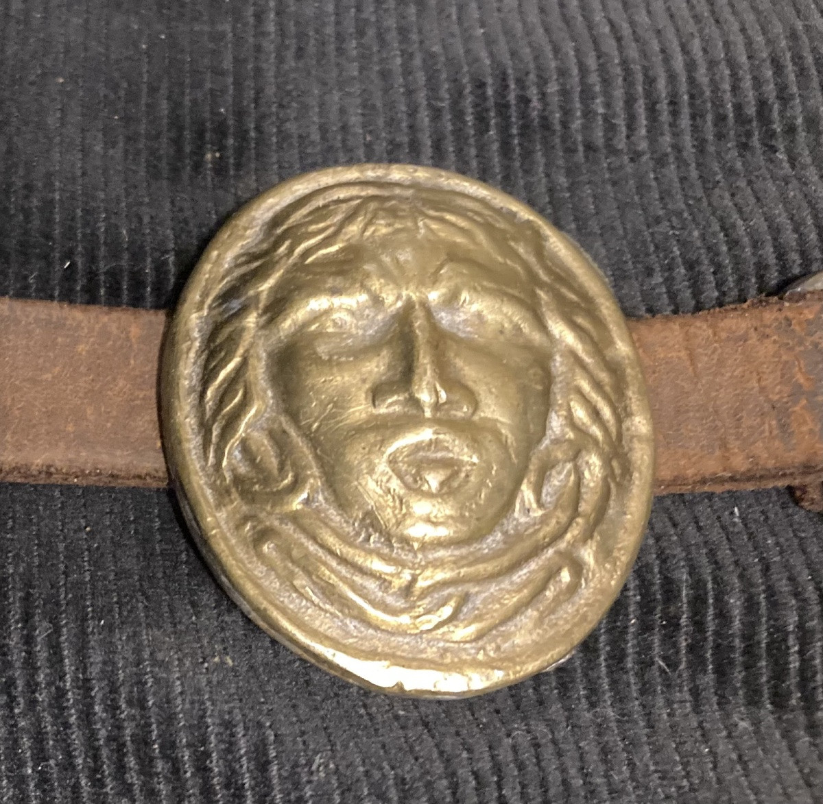 Set Of First Empire Harness Fittings. Crescent Under The Throat; Boss Ornament.-photo-2