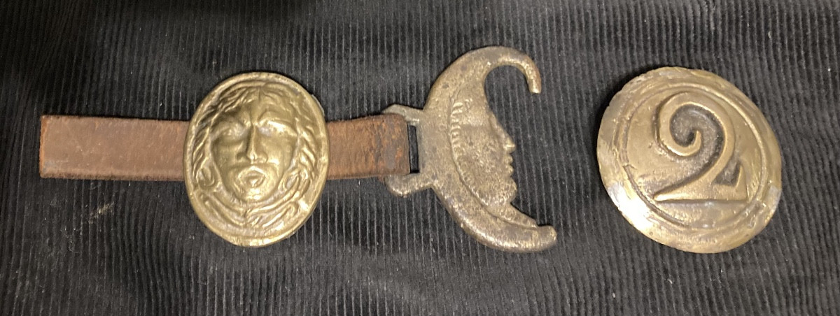 Set Of First Empire Harness Fittings. Crescent Under The Throat; Boss Ornament.