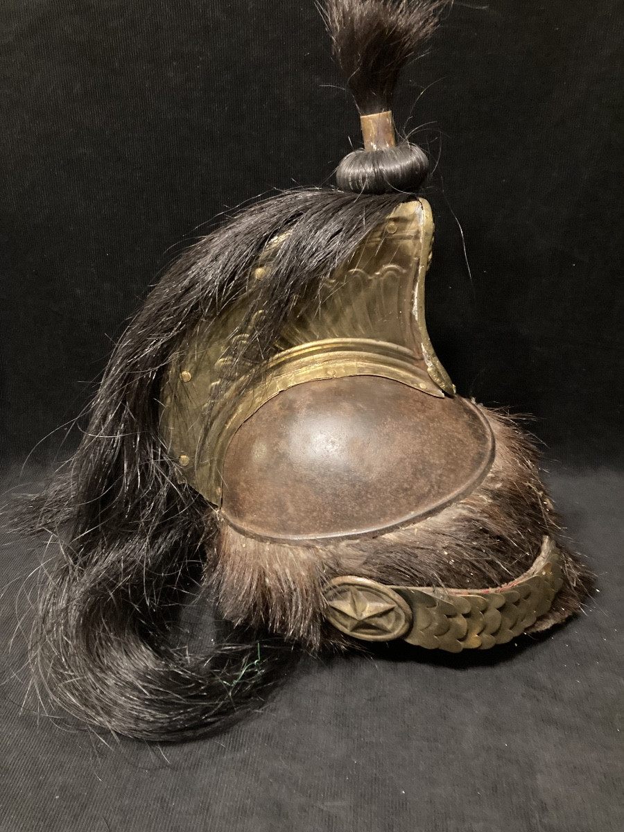 Casque troupe  du 3éme Cuirassier, vers 1810.-photo-2