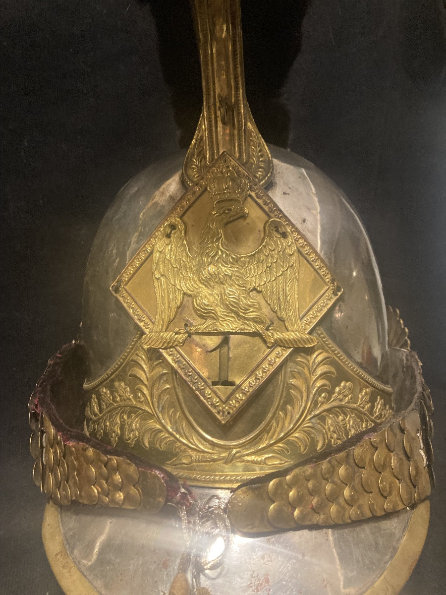 Helmet Of An Officer Of The National Guard Cavalry Of Paris. Model 1814 / Hundred Days First Empire-photo-3